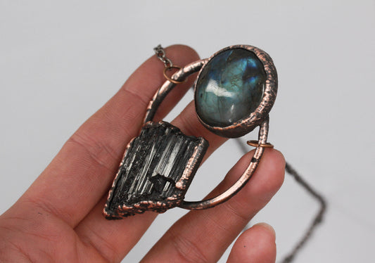 Tourmaline & Labradorite Necklace