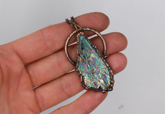 Titanium Aura Kyanite Necklace