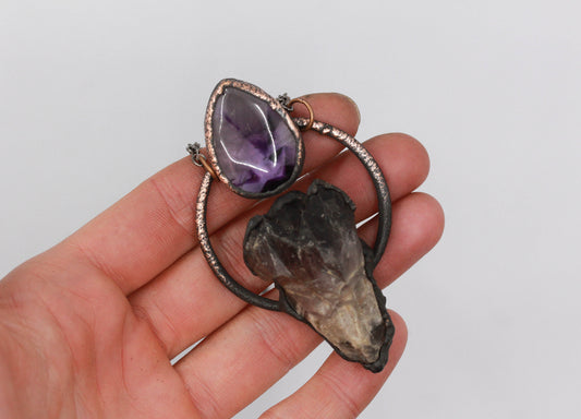 Chevron Amethyst Necklace