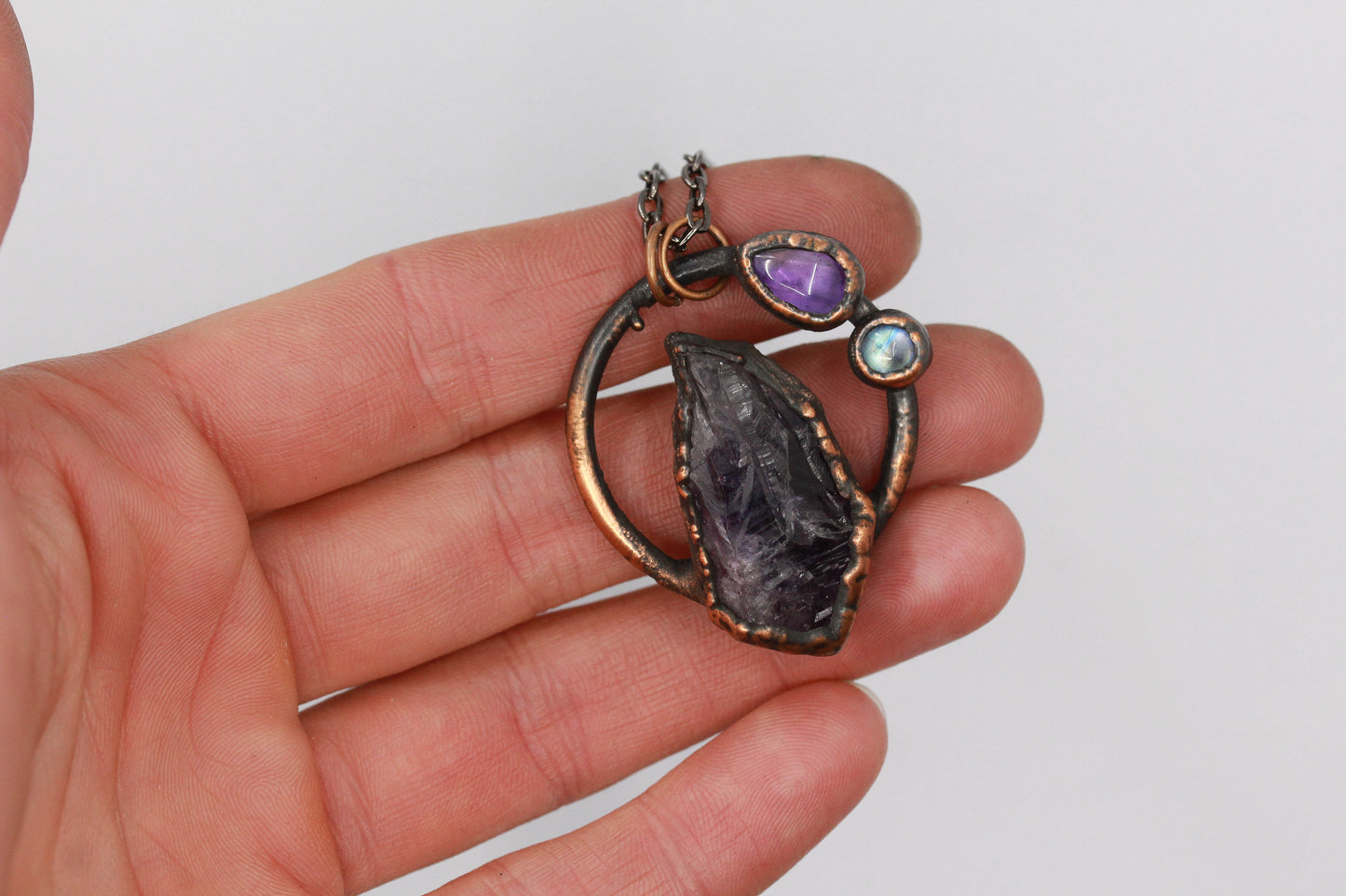 Amethyst & Moonstone Necklace