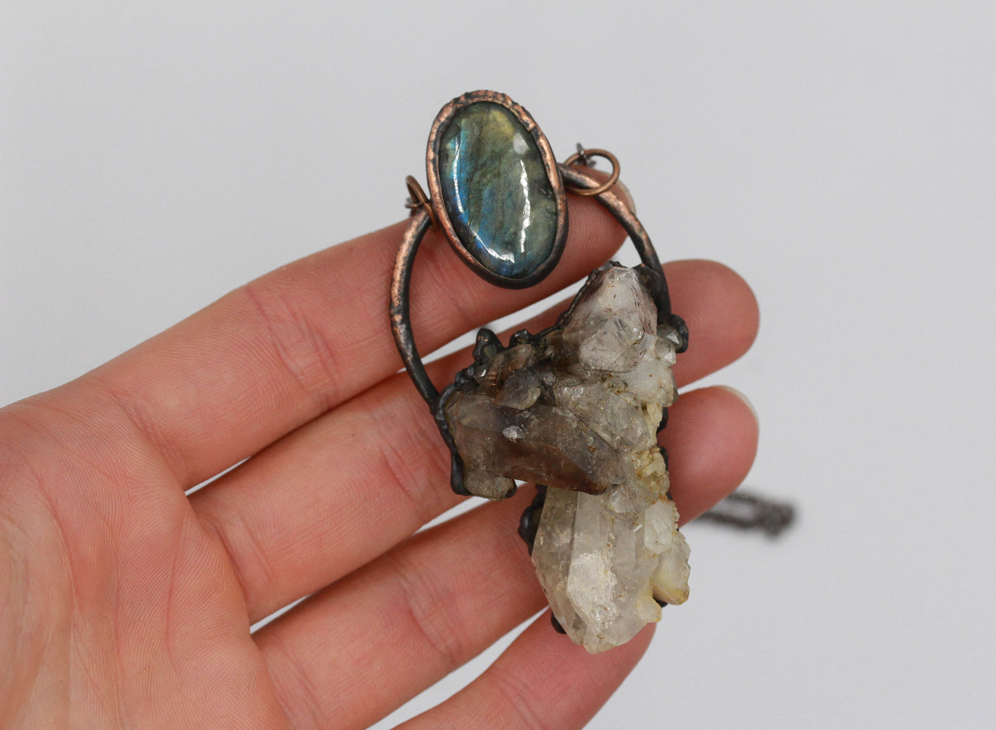 Quartz & Labradorite Necklace