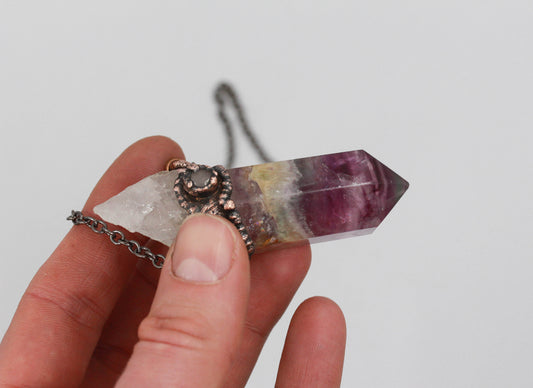 Fluorite & Rose Quartz Necklace