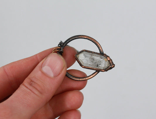 Double Terminated Sunrise Quartz Necklace