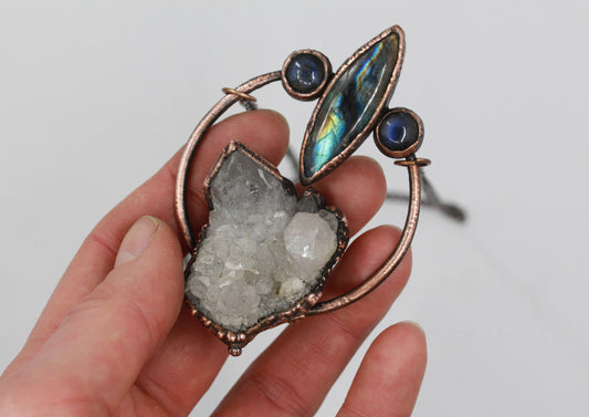 Spirit Quartz & Labradorite Necklace