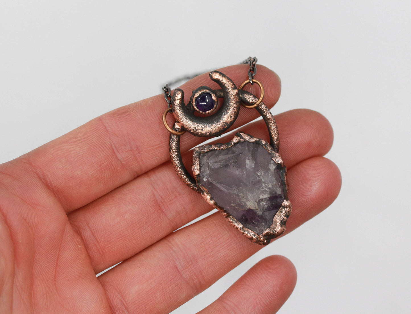 Amethyst Moon Necklace