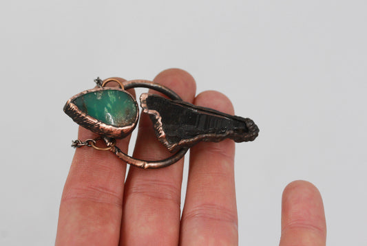 Smoky Quartz & Chrysoprase Necklace