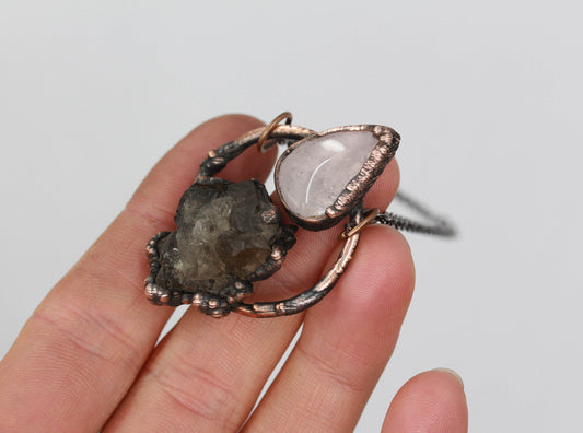 Smoky Quartz & Rose Quartz Necklace