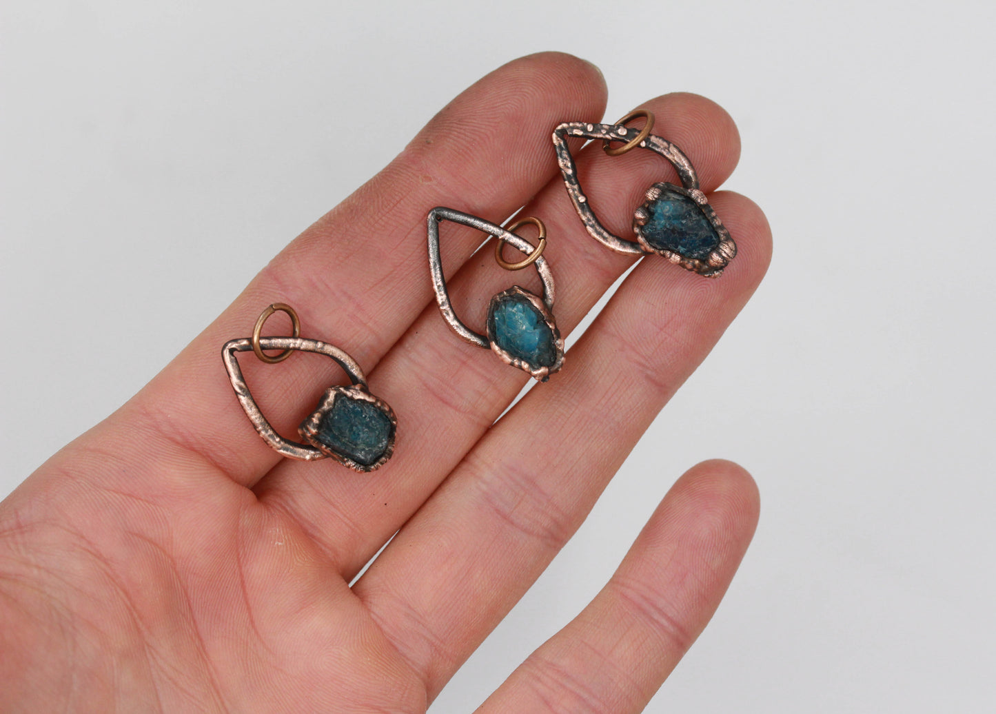 Raw Apatite Teardrop Necklace