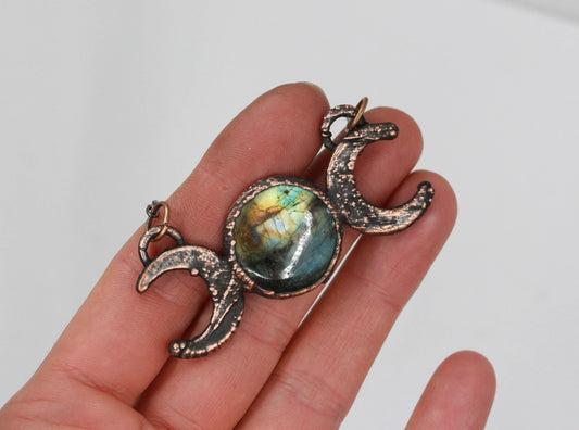 Labradorite Moon Necklace