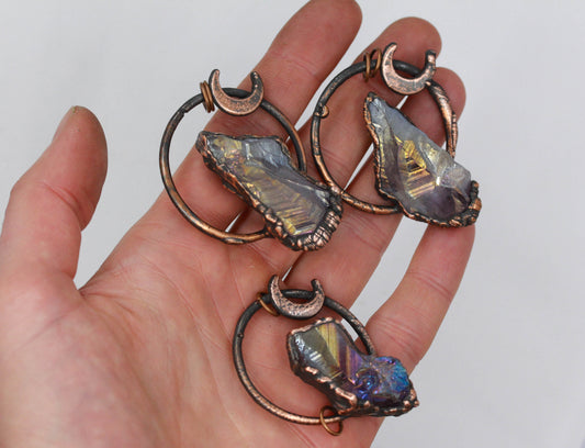 Aura Amethyst Moon Necklace