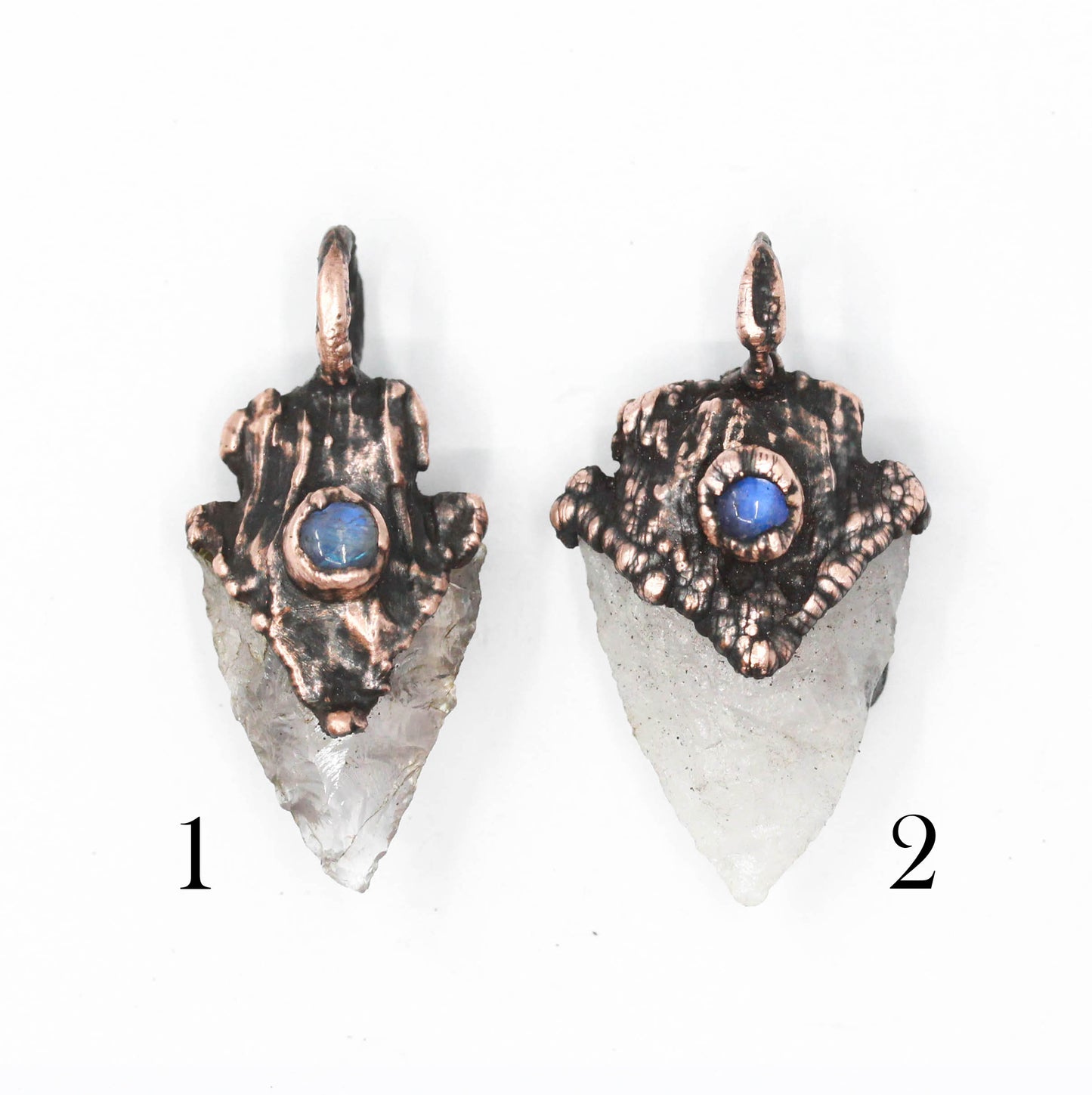 Rose Quartz & Moonstone Arrowhead