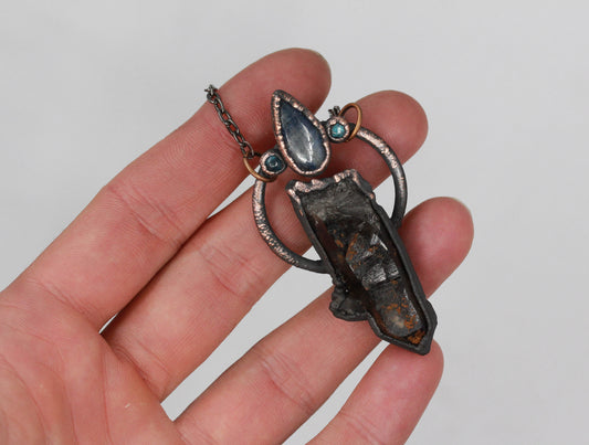 Smoky Quartz & Kyanite Necklace