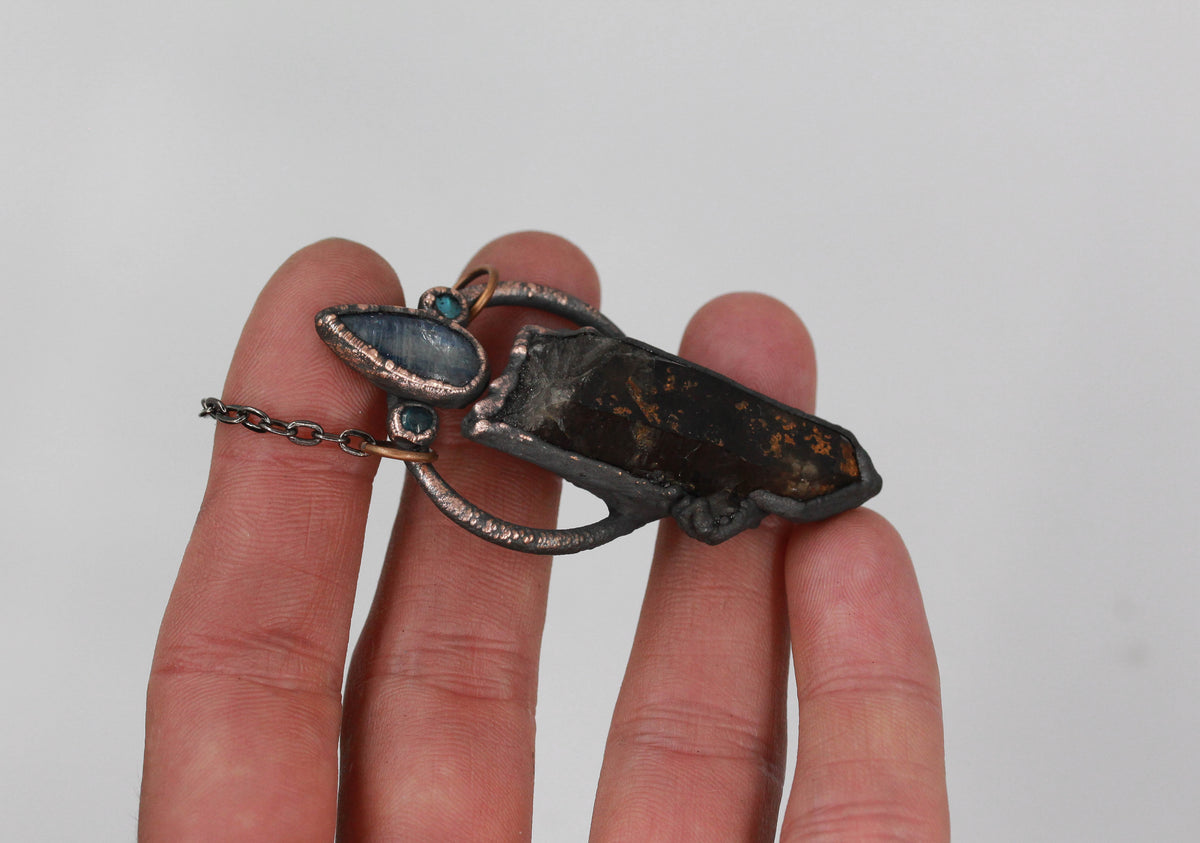 Smoky Quartz & Kyanite Necklace