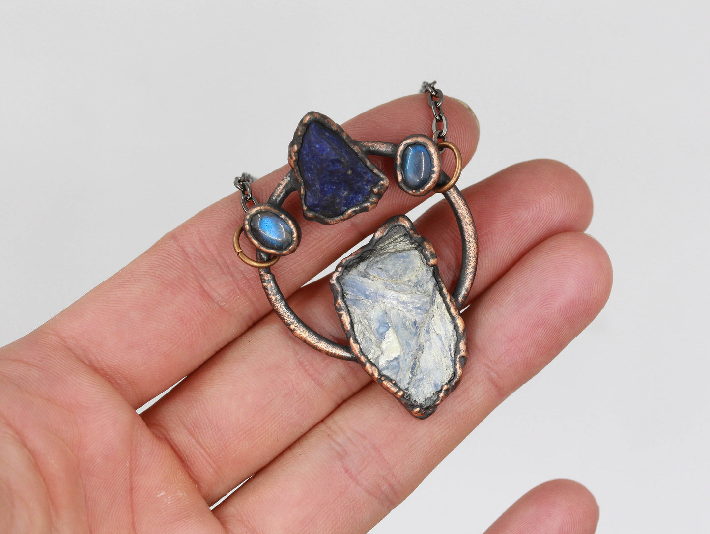 Kyanite, Lapis Lazuli & Labradorite Necklace