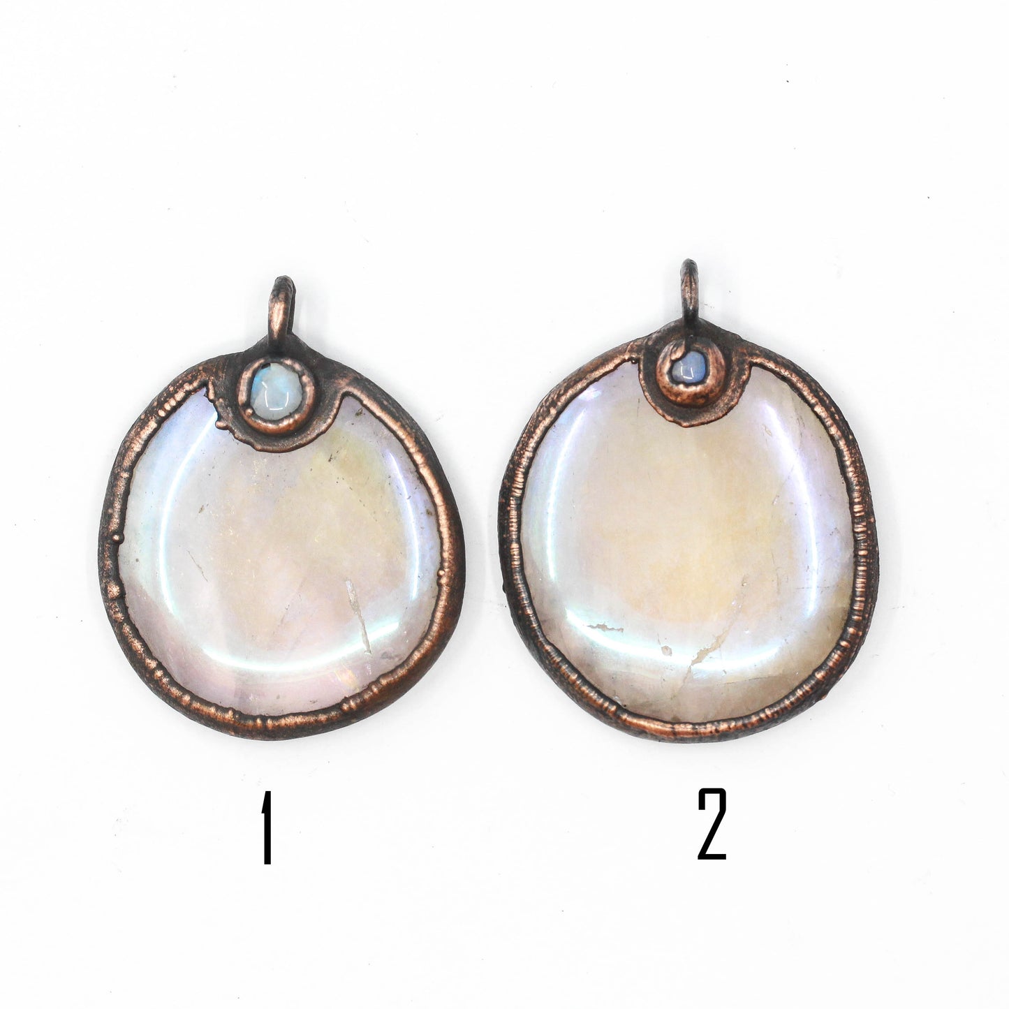 Aura Rose Quartz & Moonstone Palmstone Necklace