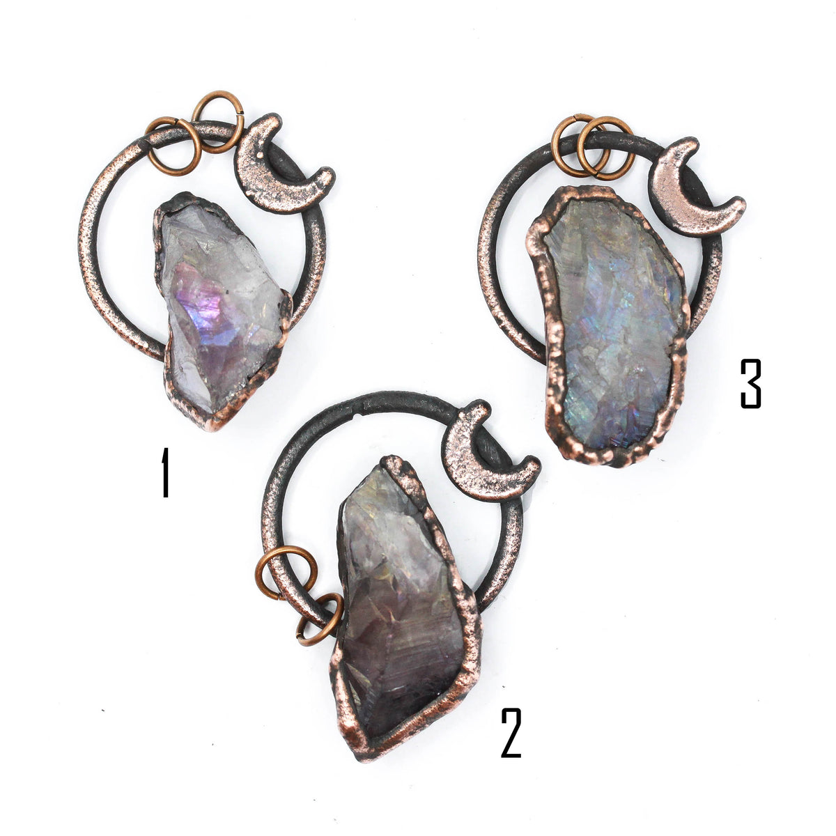 Aura Amethyst Moon Necklace