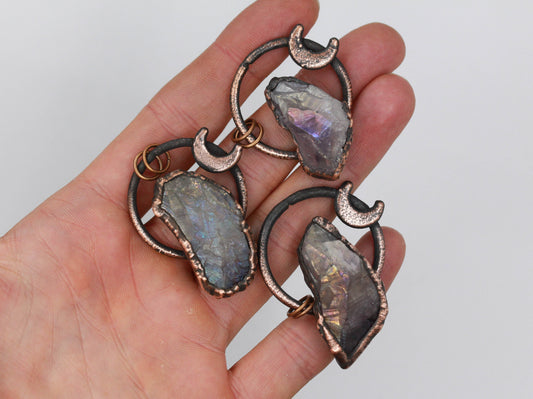 Aura Amethyst Moon Necklace