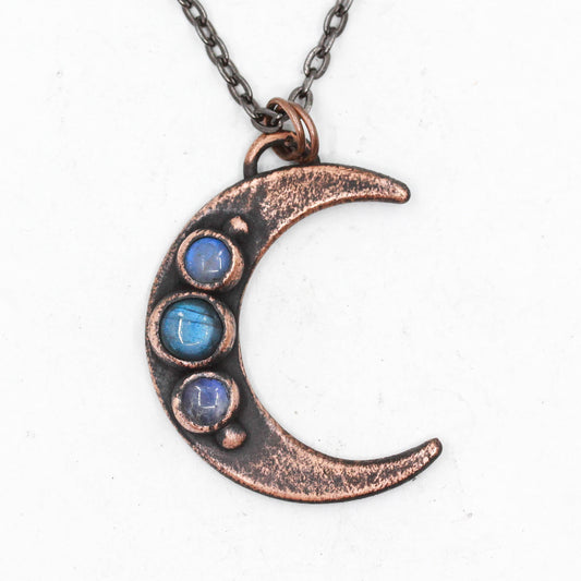 Labradorite Moon Necklace