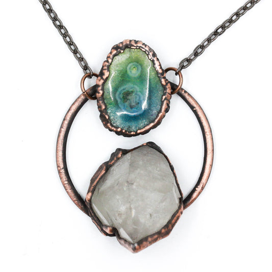 Clear Quartz & Solar Quartz Necklace