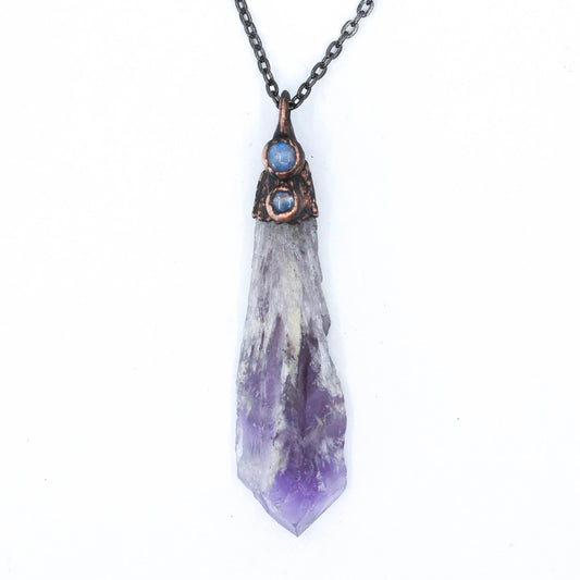 Elestial Amethyst & Moonstone Necklace