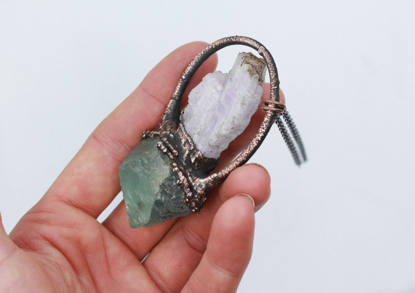 Kunzite & Fluorite Necklace