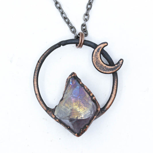 Aura Amethyst Moon Necklace