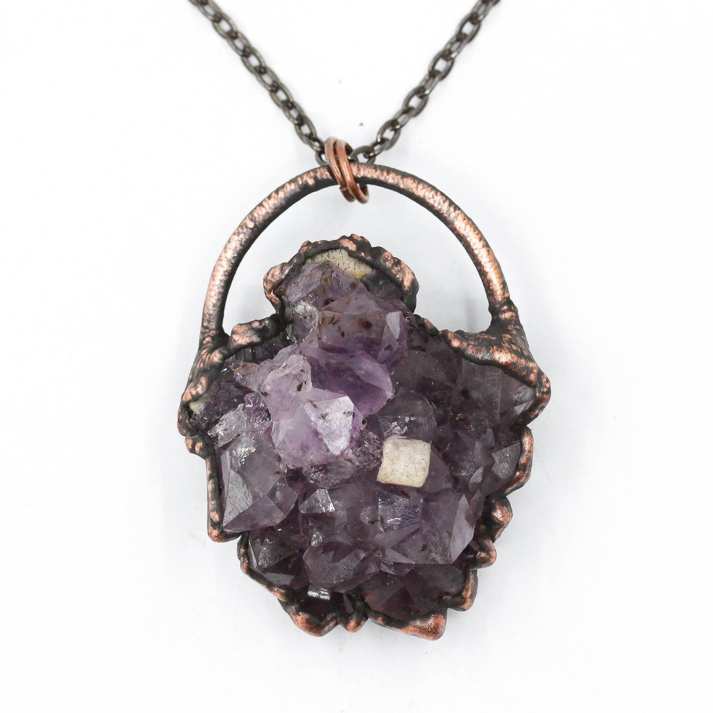 Amethyst Crystal Cluster Necklace
