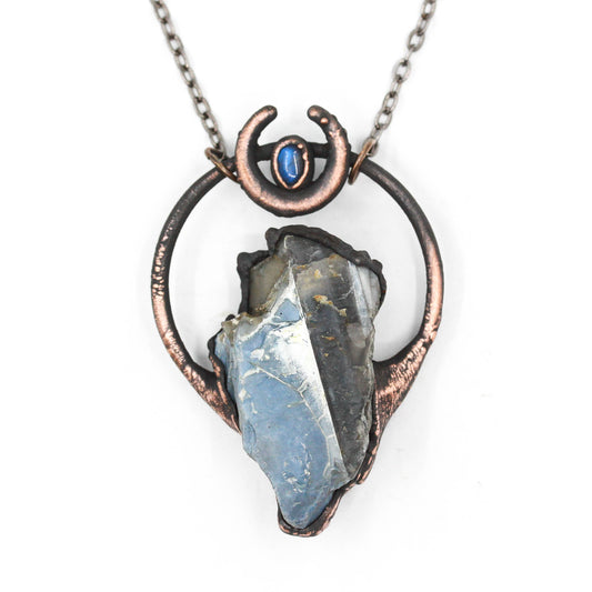 Owyhee Opal & Labradorite Moon Necklace