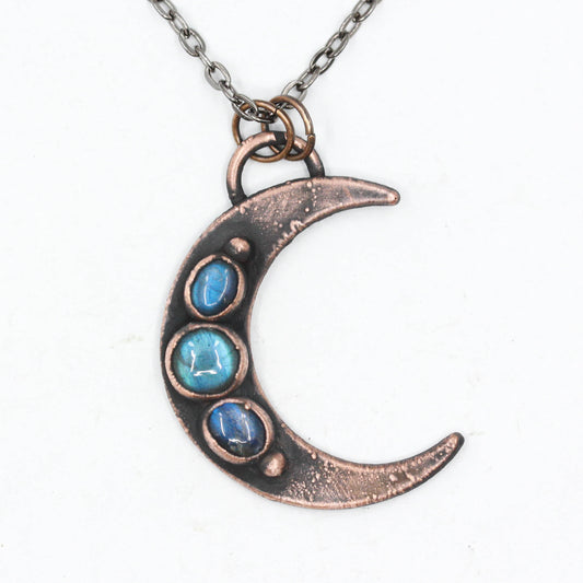 Labradorite Moon Necklace