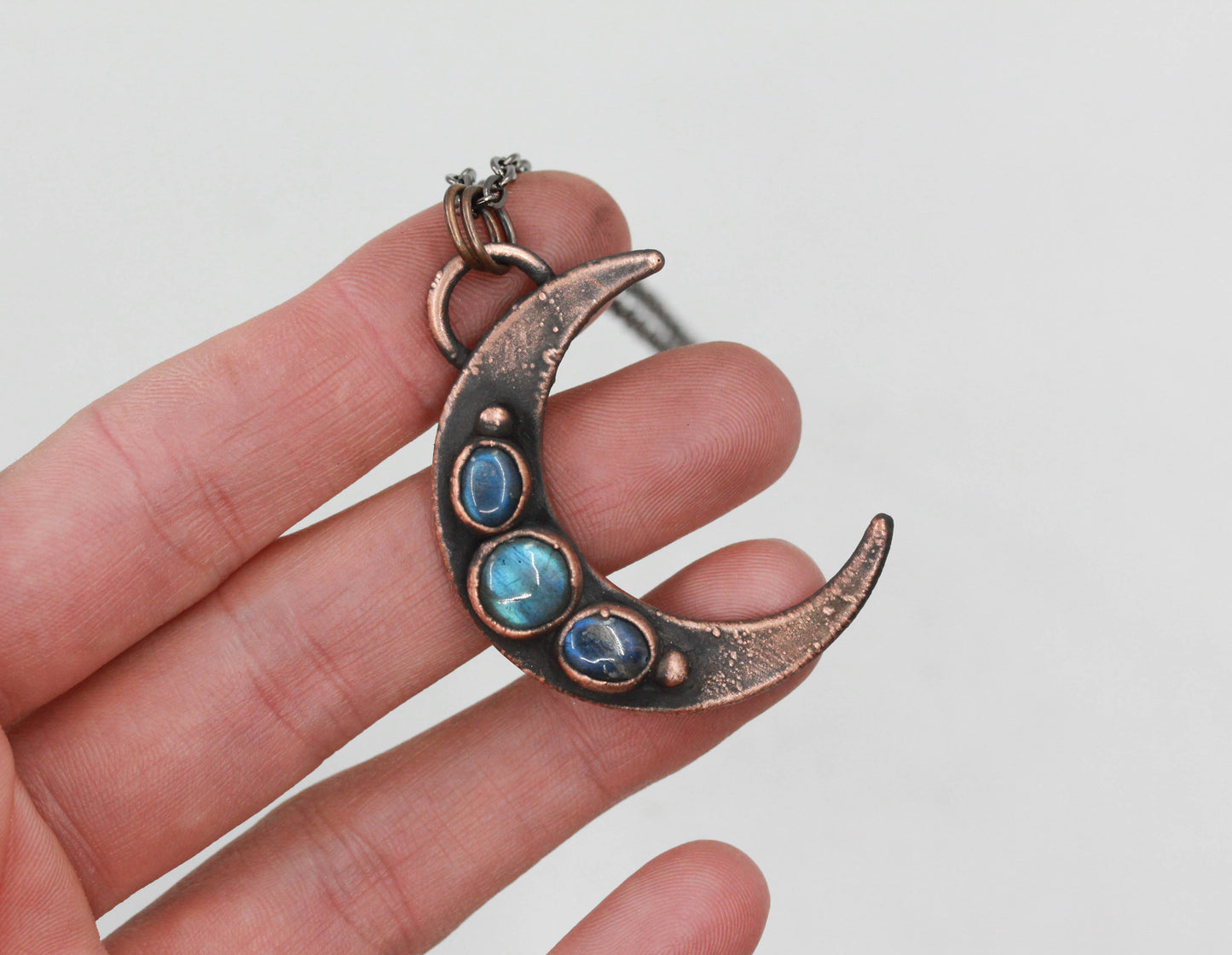 Labradorite Moon Necklace