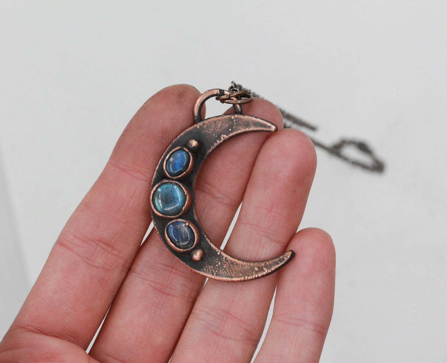 Labradorite Moon Necklace