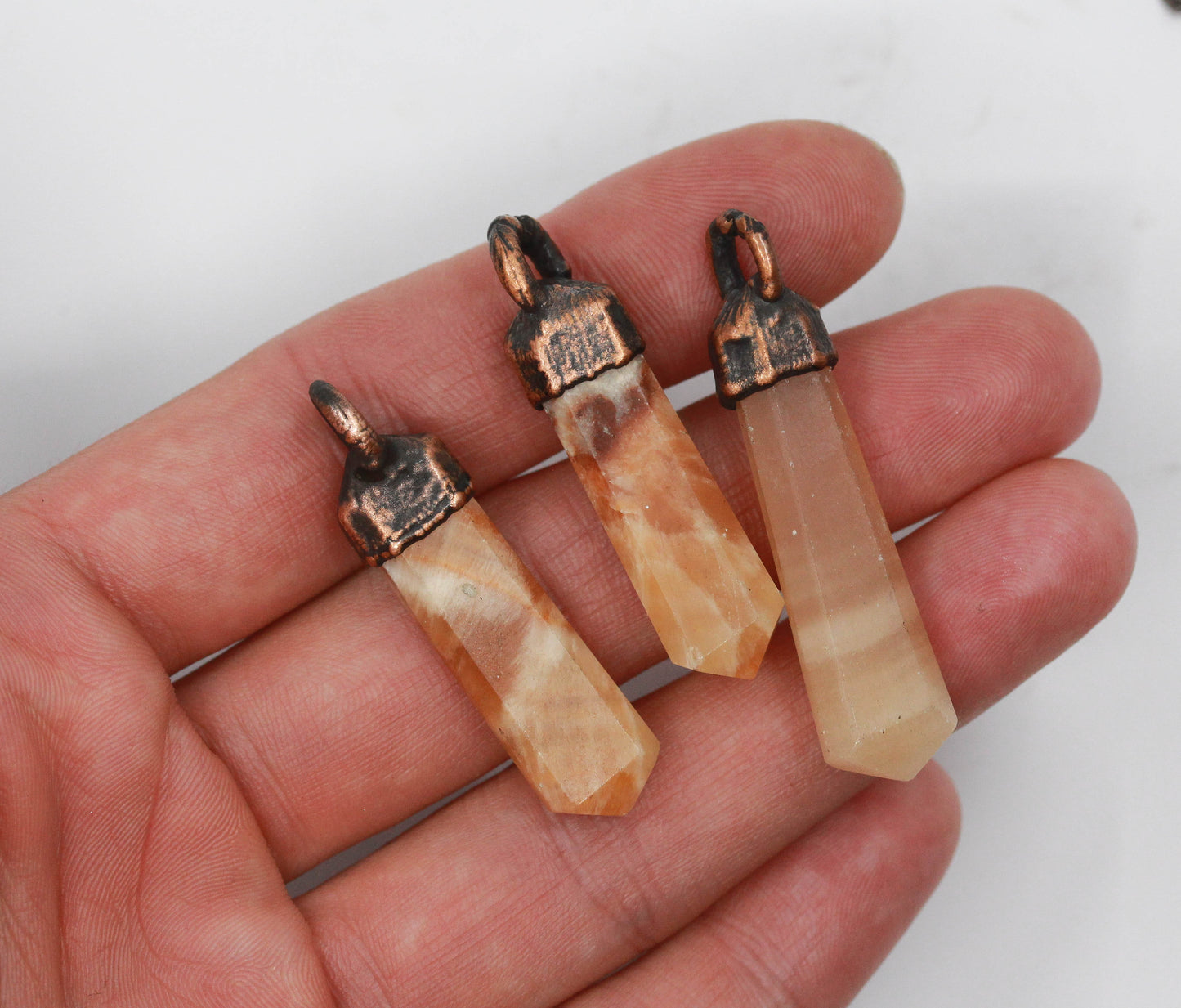 Orange Calcite Necklace