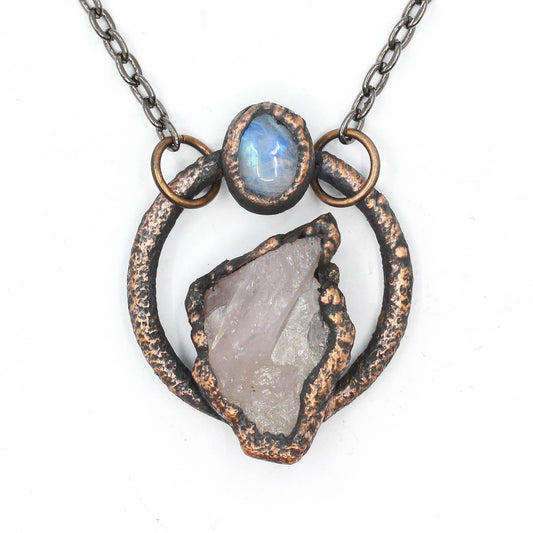 Rose Quartz & Moonstone Necklace