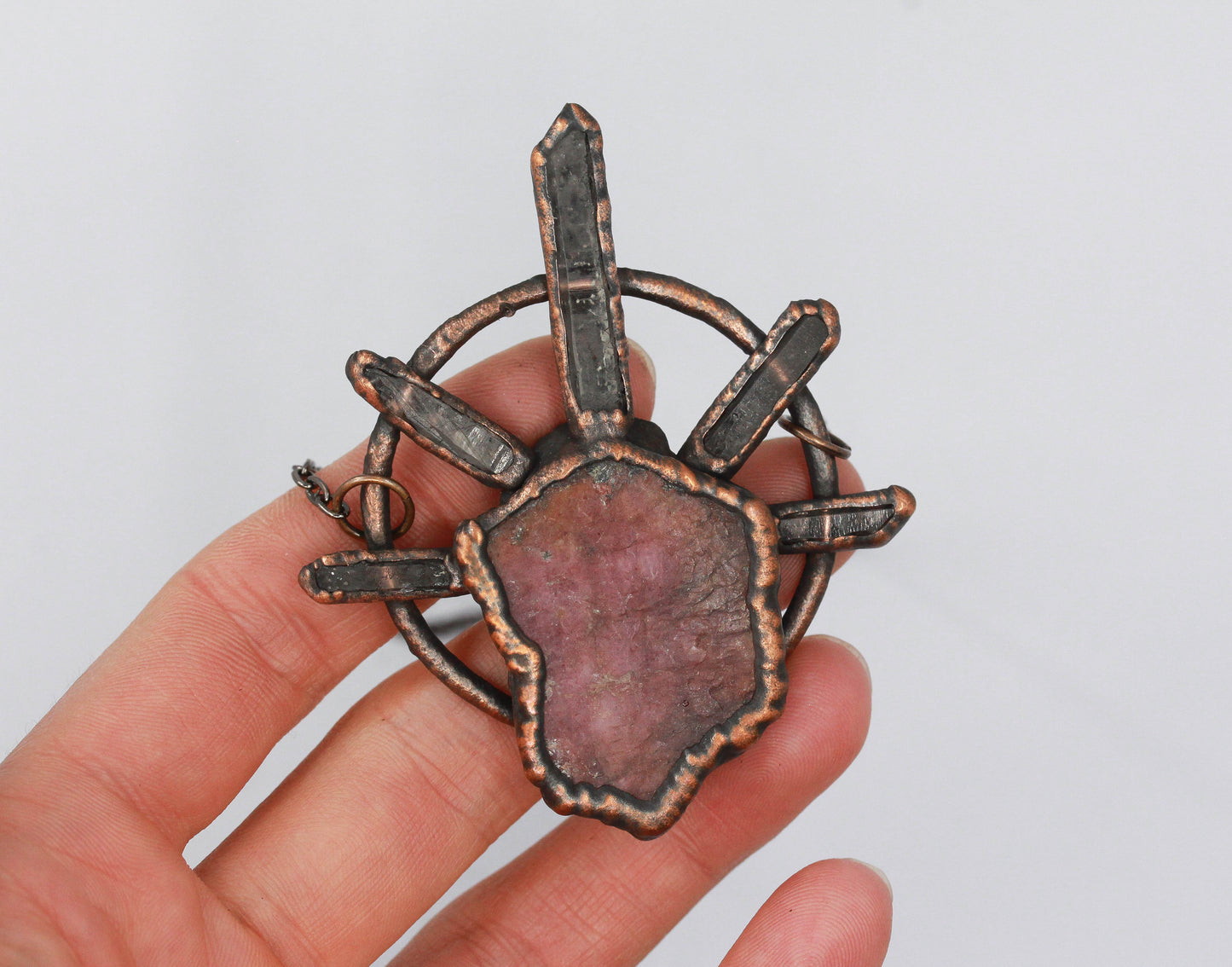 Corundrum Ruby & Quartz Necklace