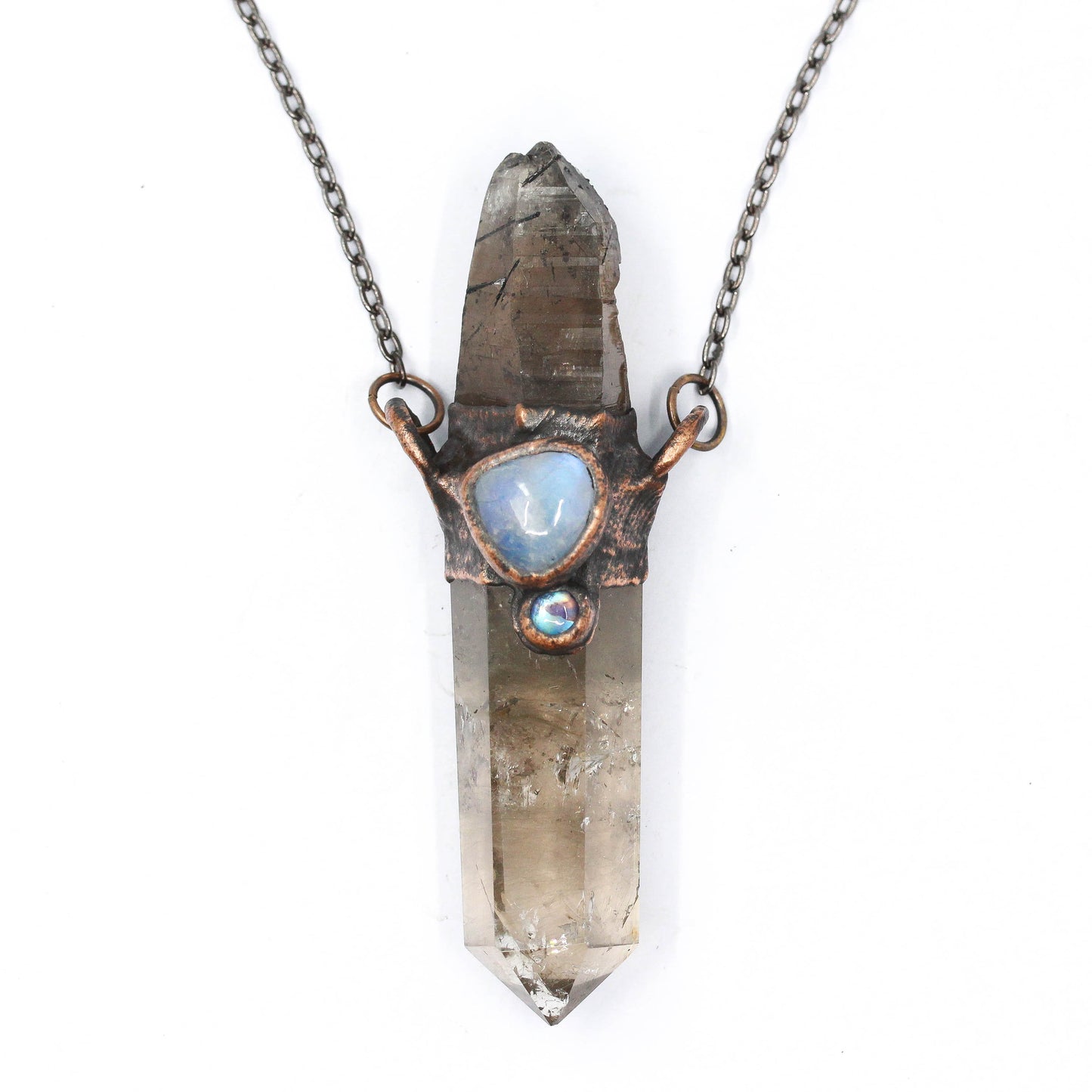 Smoky Quartz & Moonstone Necklace
