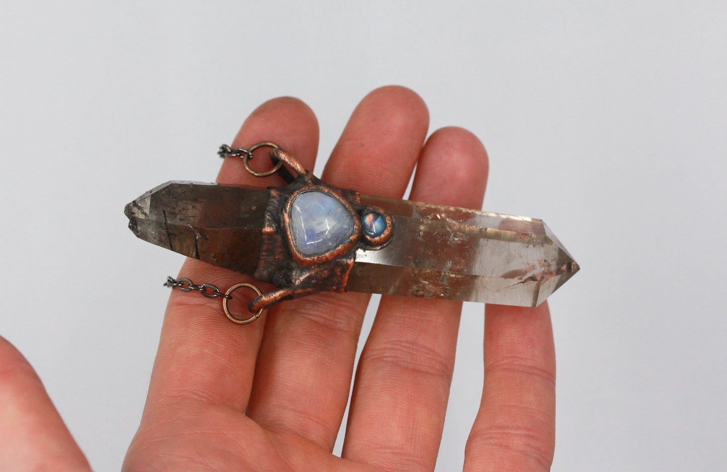 Smoky Quartz & Moonstone Necklace