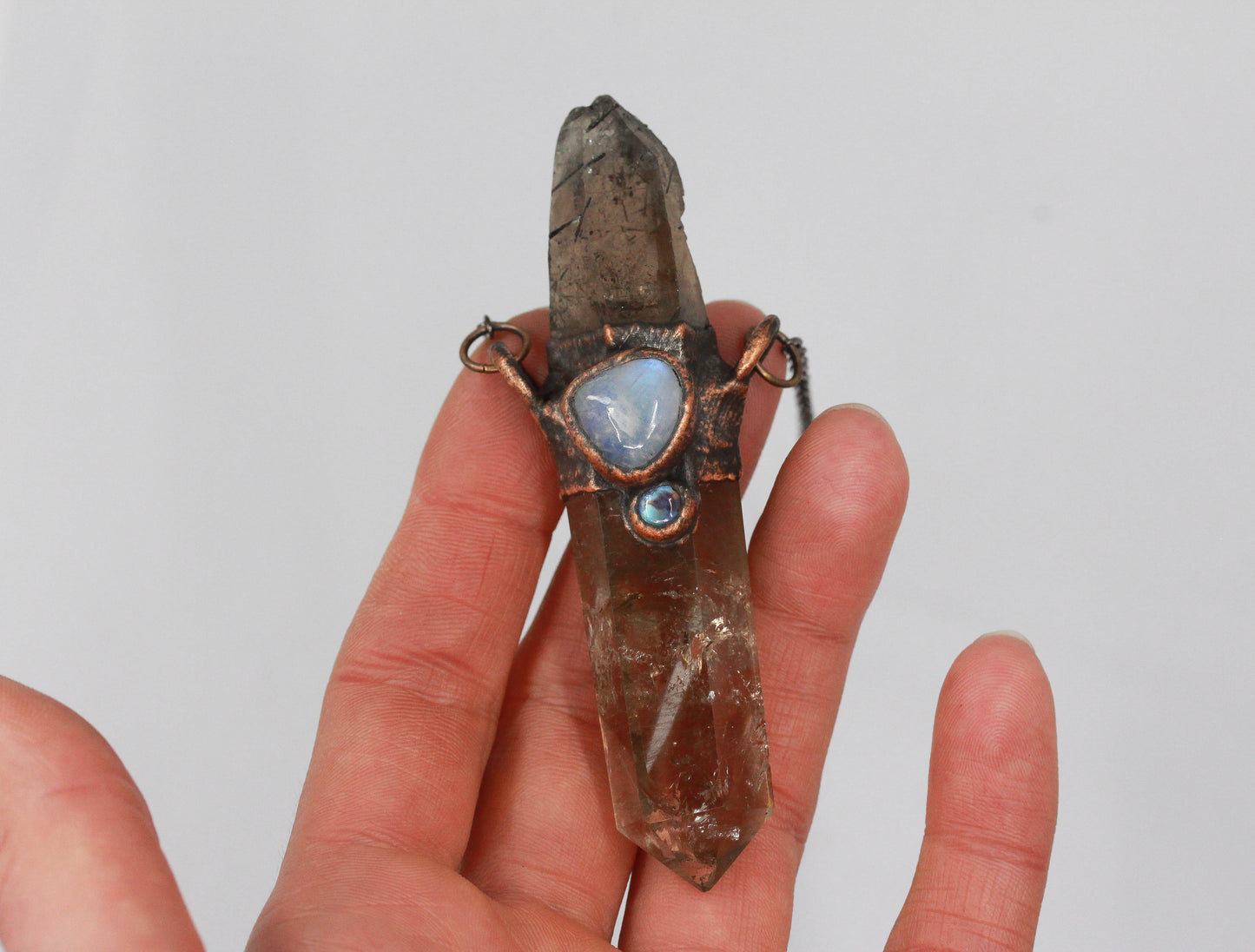Smoky Quartz & Moonstone Necklace