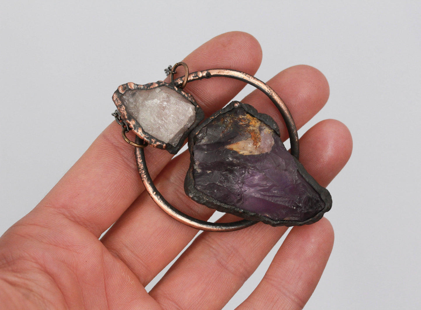 Amethyst & Rose Quartz Necklace