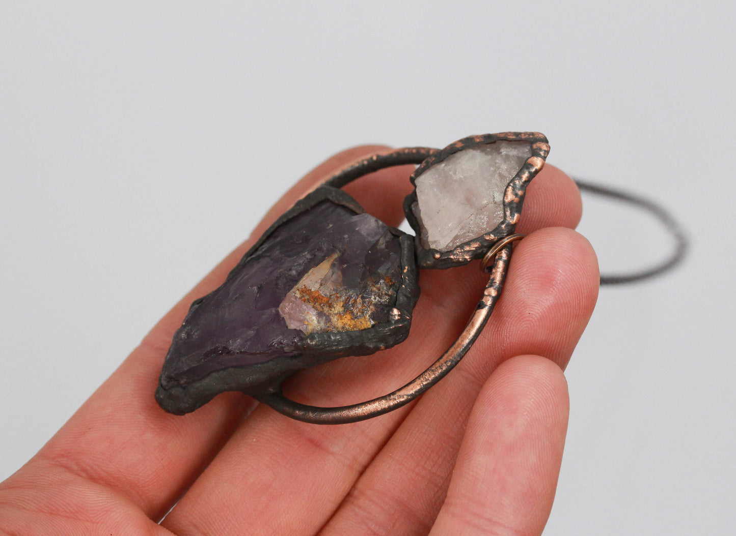 Amethyst & Rose Quartz Necklace