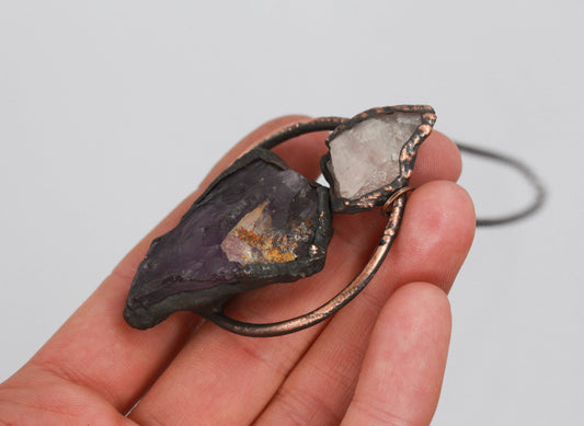 Amethyst & Rose Quartz Necklace