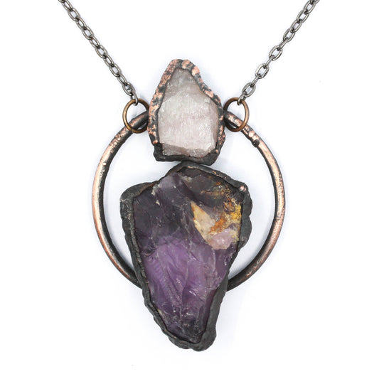 Amethyst & Rose Quartz Necklace