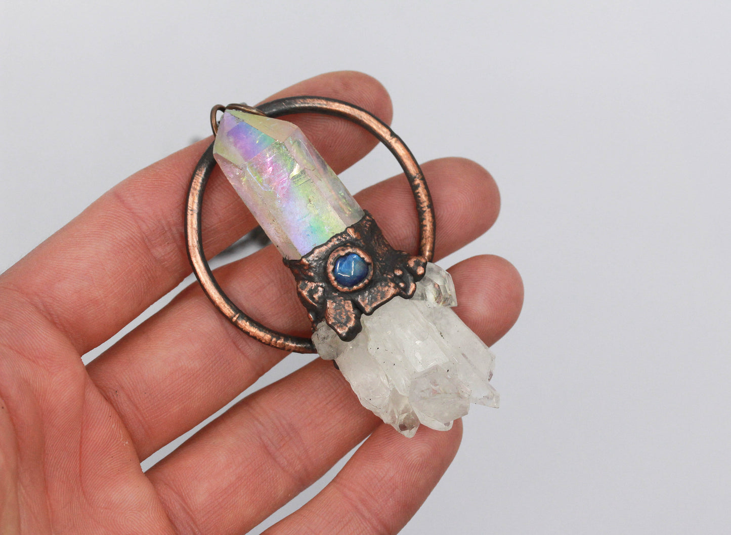 Angel Aura Quartz & Moonstone Necklace