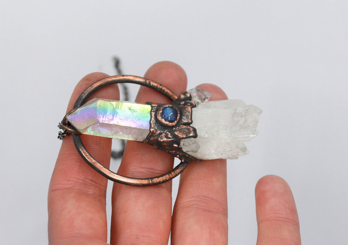 Angel Aura Quartz & Moonstone Necklace