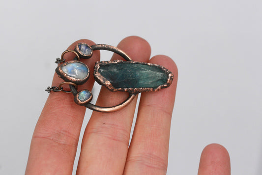 Fluorite & Moonstone Necklace