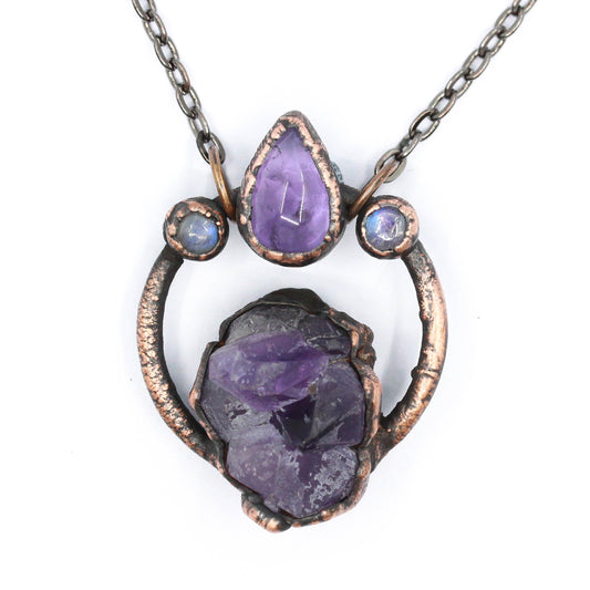 Amethyst & Moonstone Necklace