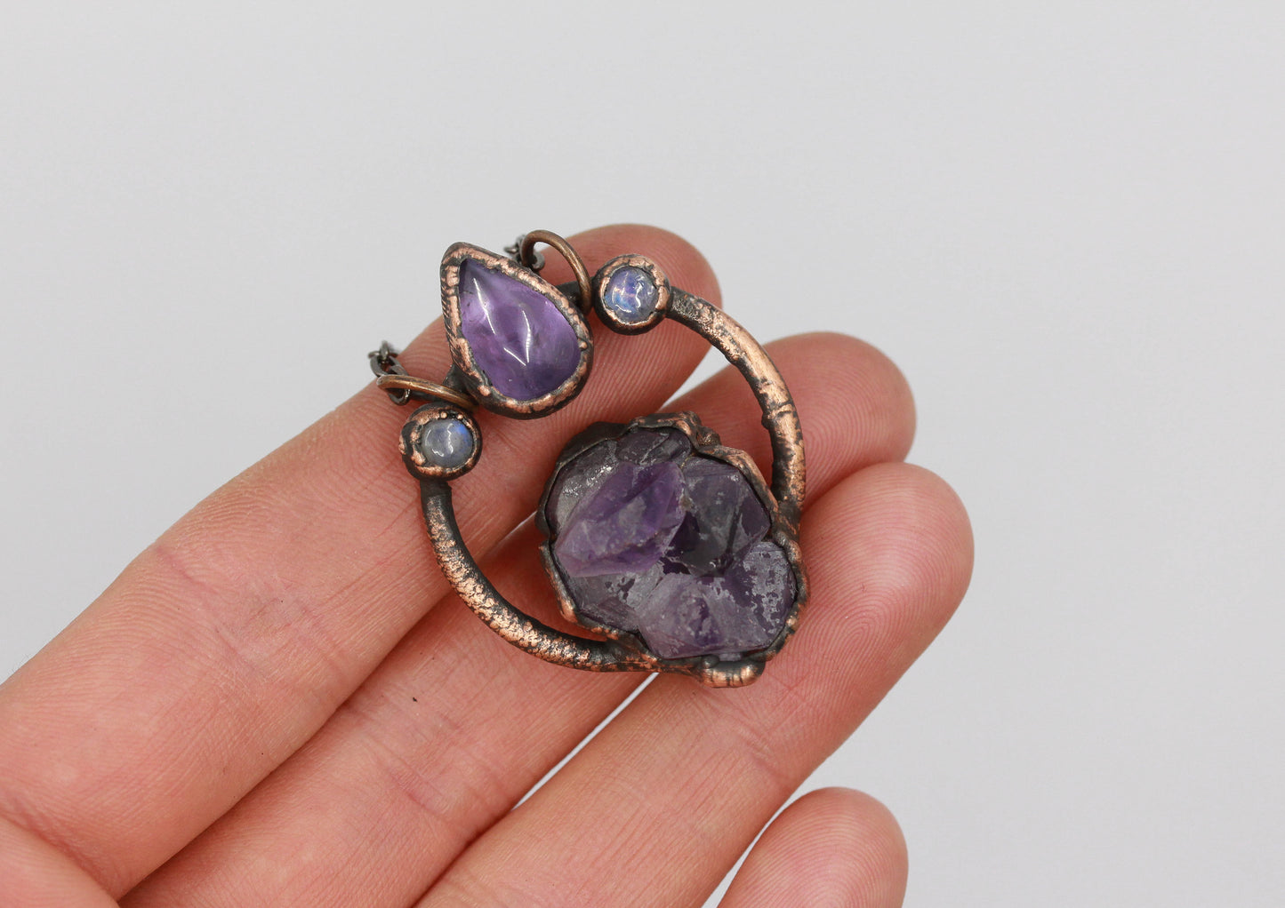 Amethyst & Moonstone Necklace