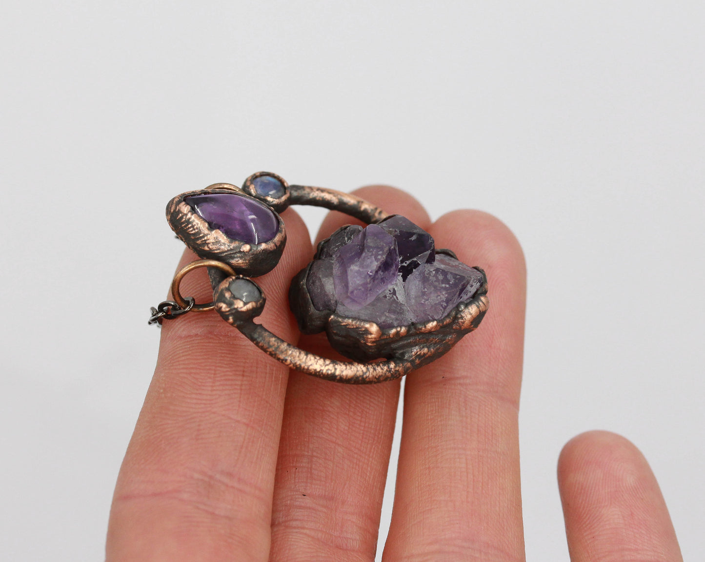 Amethyst & Moonstone Necklace