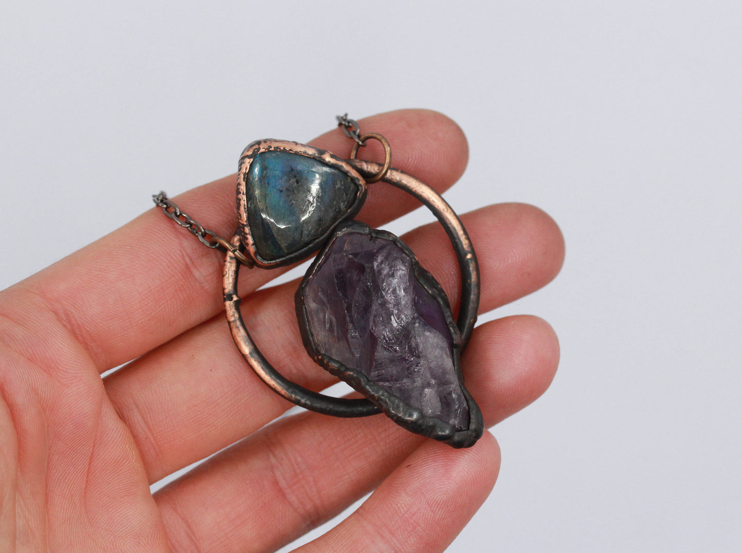 Amethyst & Labradorite Necklace