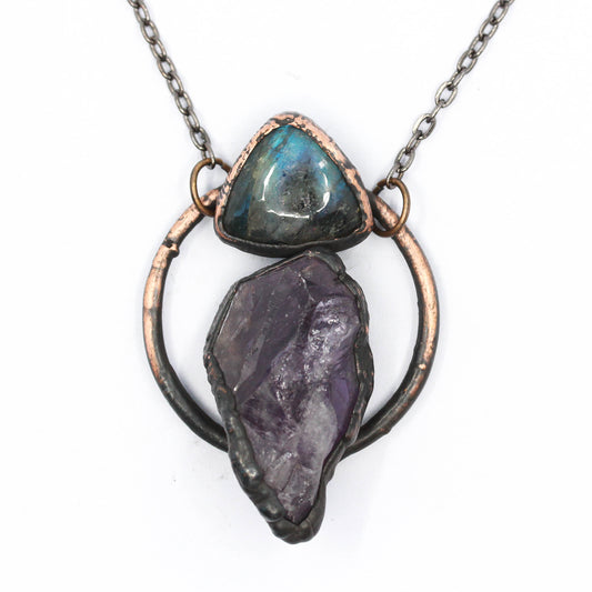 Amethyst & Labradorite Necklace