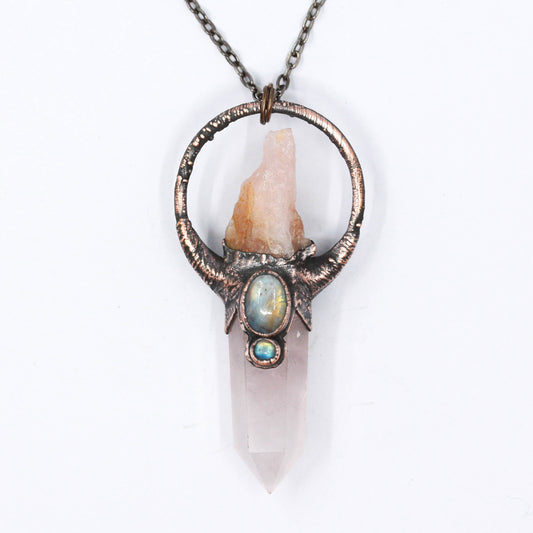 Rose Quartz & Moonstone Necklace